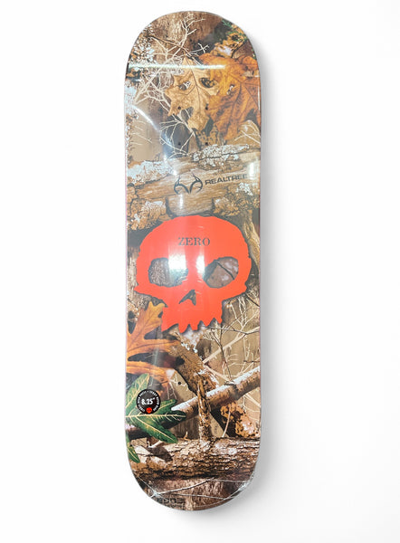 ZERO SKATEBOARDS | Real Tree Single Skull | 8.25" Deck
