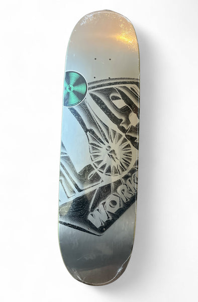 ALIEN WORKSHOP O.G. Lqd Egg 8.75” silver skateboard deck with graphic design