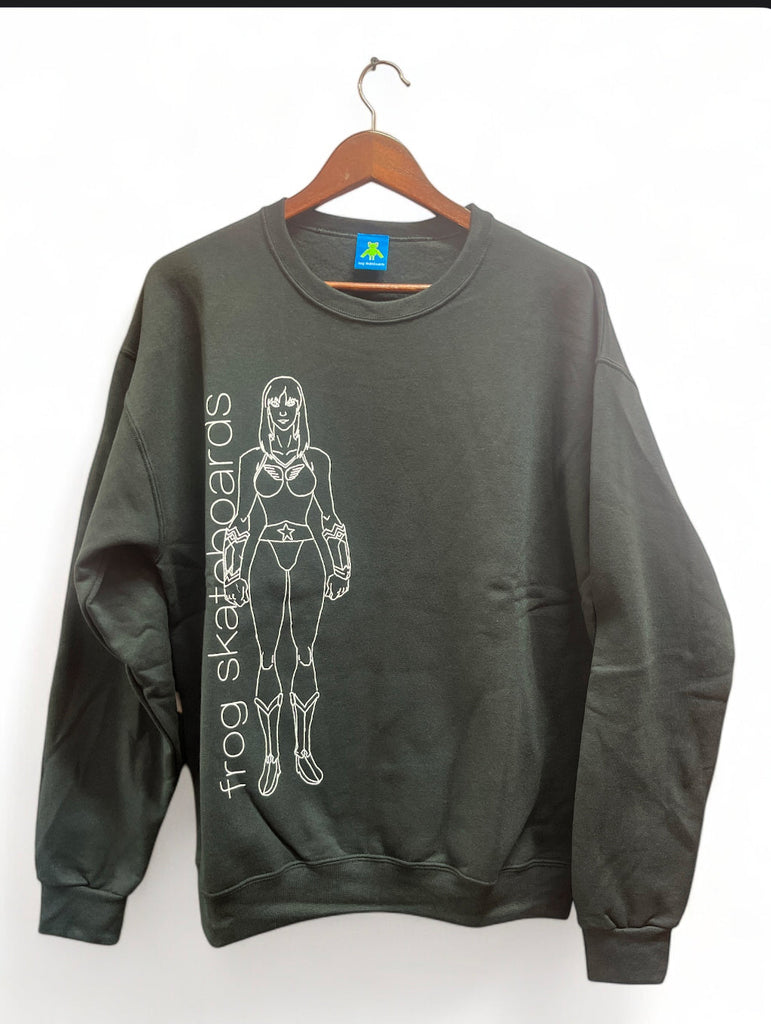FROG SKATEBOARDS | Comic Book Crewneck | Black