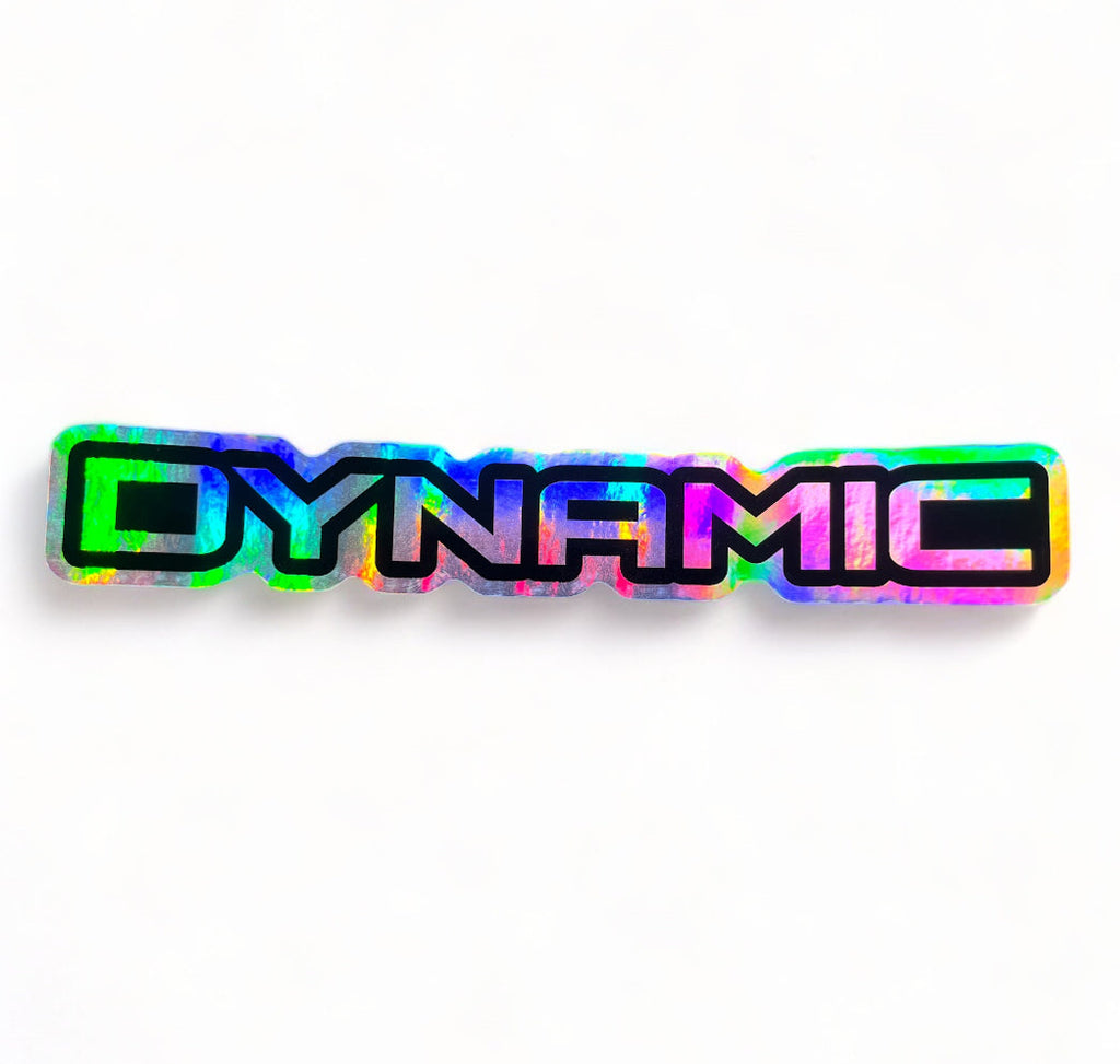 DYNAMIC | Fingerboards Vinyl Chrome Sticker | Black/Chrome 1" x 6"