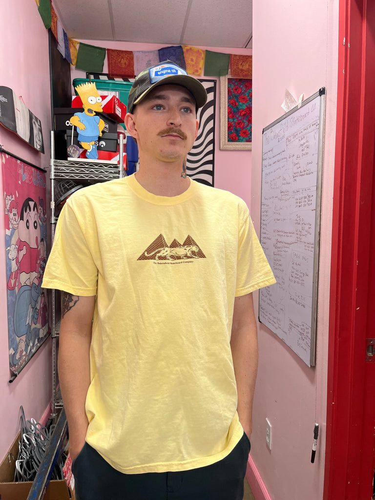 BAKERSFIELD SKATEBOARD CO. | Pyramanther Shop Tee | Butter Various Sizes