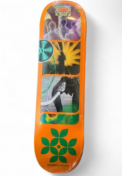ALIEN WORKSHOP Photosynthesis 8.5-inch orange skateboard deck with graphic design and green logo