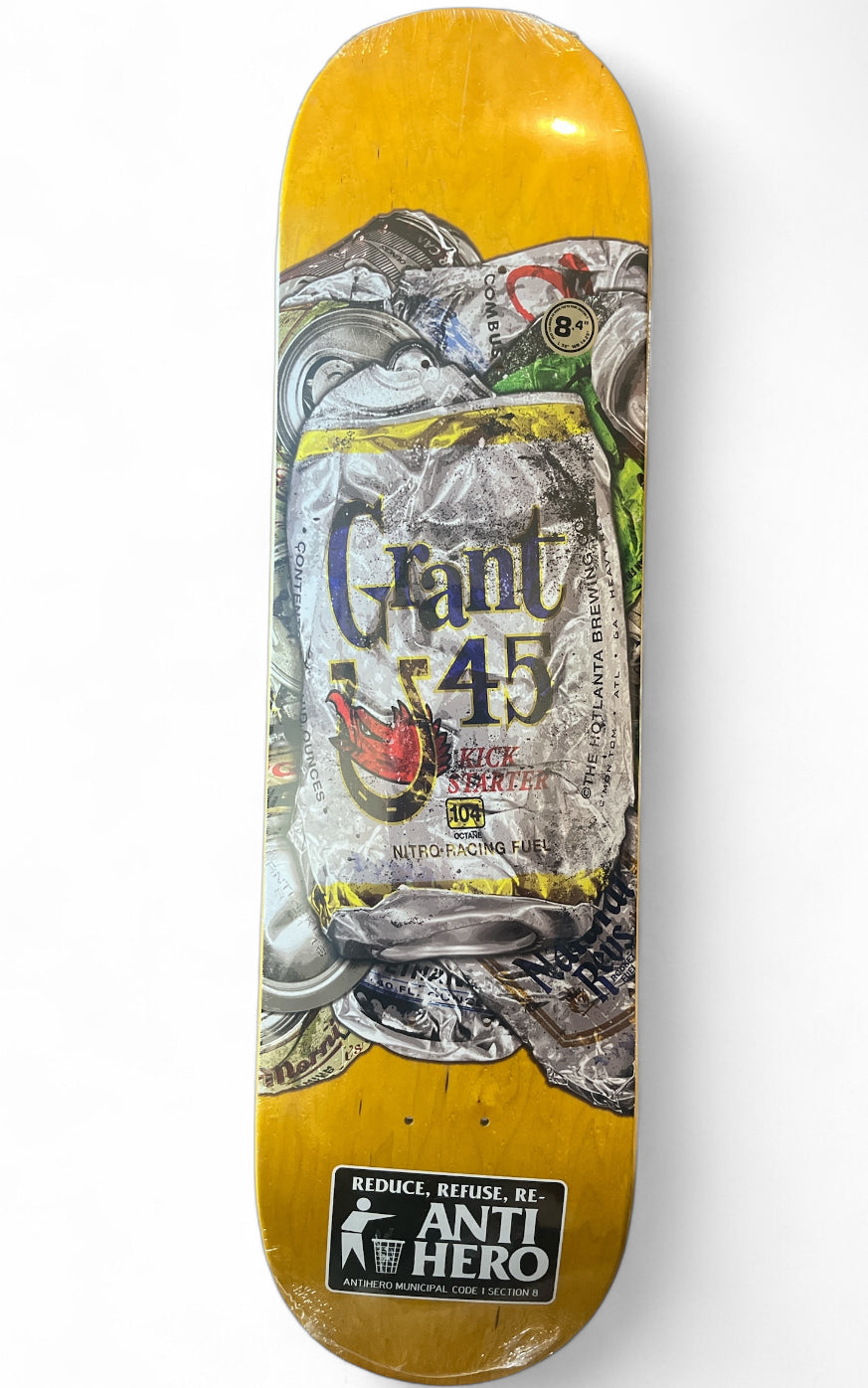 ANTI HERO Grant Refuse Deck - 8.4” Premium Skateboard for Riders