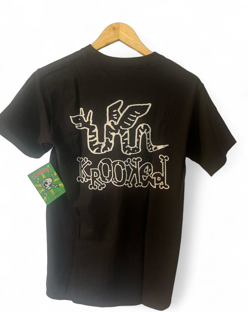 KROOKED | No Monsters S/S Tee | Small Black