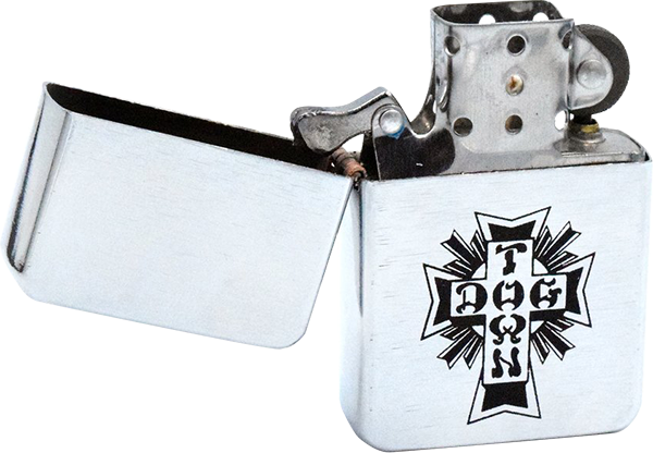 DOGTOWN | Cross Brushed Metal Lighter | Silver