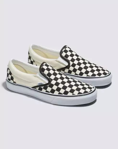 VANS | Youth Classic Slip On | Black and White 