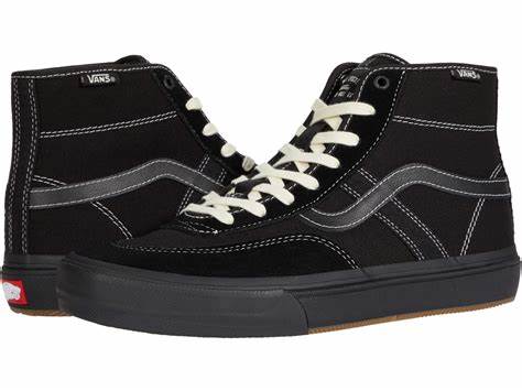 VANS | Crockett High Decon Canvas Shoes | Black & Cream
