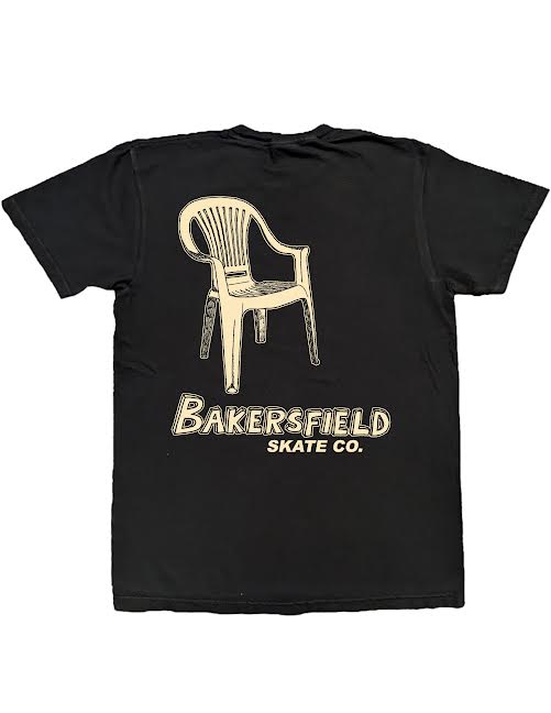 BAKERSFIELD SKATEBOARD CO. | " MONOBLOC " Shop Tee | Black/ Cream